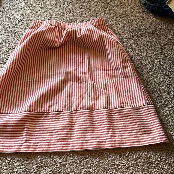 J crew red and white stripe skirt xs - Picture 3 of 6